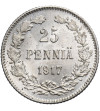Finlandia, (wojna domowa). 25 Pennia 1917, orzeł bez korony (emisja Kiereńskiego)