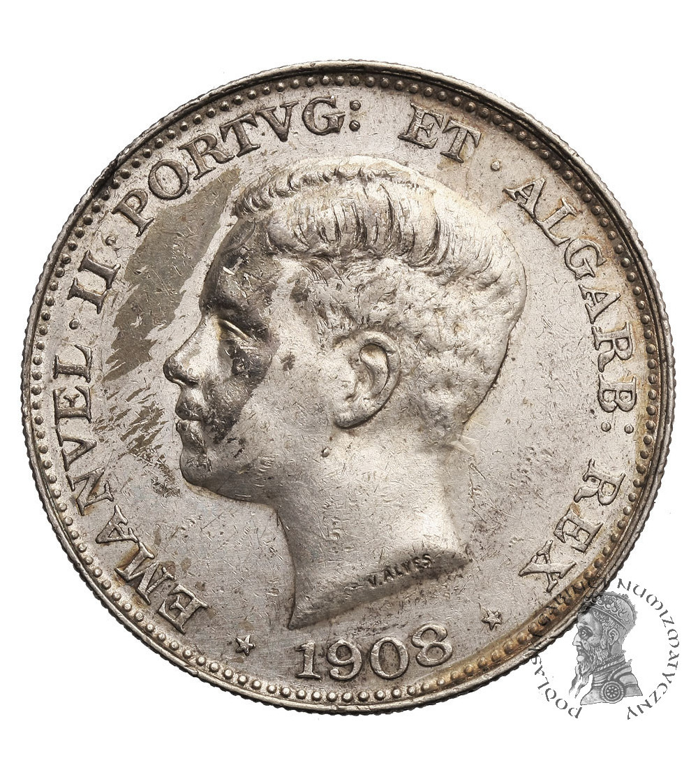 Portugal. 500 Reis 1908, Manuel II