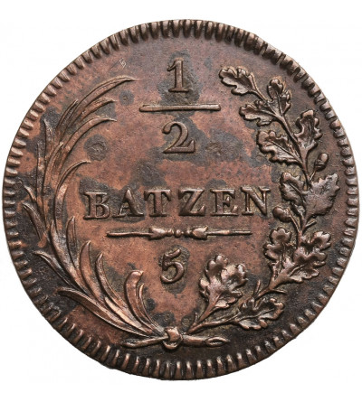 Szwajcaria, kanton Freiburg. 1/2 Batzen 1811