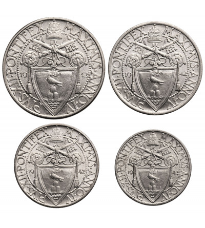 Watykan. Zestaw 2 Lire, 1 Lira, 50 i 20 Centesimi 1941 AN IV, Pius XII 1939-1958