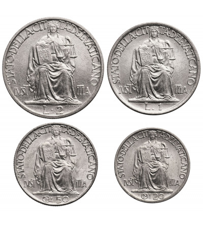 Vatican City. Set 2 Lire, 1 Lira, 50 i 20 Centesimi 1941 AN IV, Pius XII 1939-1958
