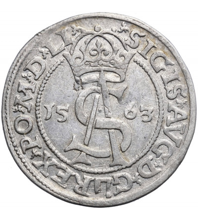 Polska, Zygmunt II August 1545-1572. Trojak litewski 1563, Wilno - LI / LI