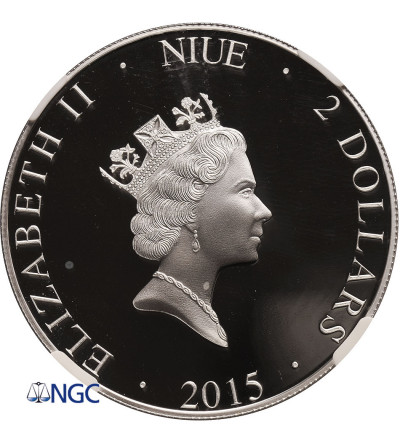 Niue, 2 dolary 2015, Washington monument (1 Oz Ag .999) - NGC PF 70 Ultra Cameo