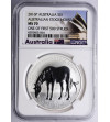 Australia, 1 dolar 2016 P, koń australijski  (1 Oz Ag 999) - NGC MS 70