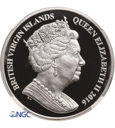 British Virgin Islands, 10 Dollars 2016, Guardian Angel (1 ounce .999 Silver) - NGC PF 70 Ultra Cameo