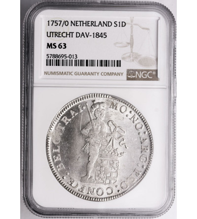Netherlands. Thaler (Zilveren Dukaat) 1757 / 6, Utrecht - NGC MS 63