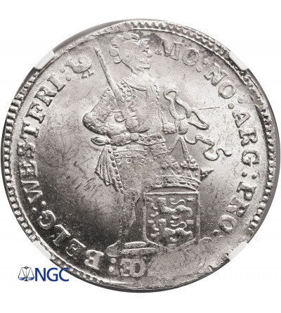 Niderlandy. Talar (Zilveren Dukaat) 1757, Zachodnia Fryzja - NGC MS 64