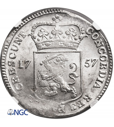 Netherlands. Thaler (Zilveren Dukaat) 1757, West Friesland - NGC MS 64