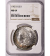 USA. Morgan Dollar 1902 O, New Orleans - NGC MS 64