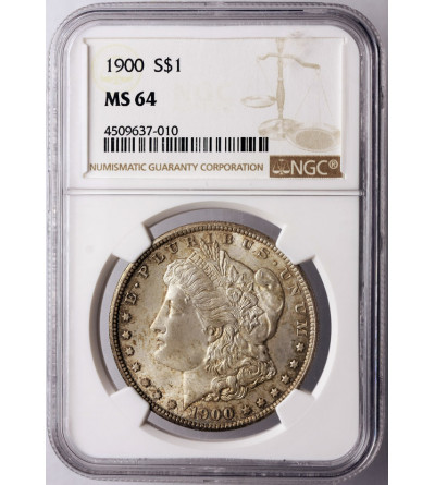 USA. Morgan Dolar 1900, Philadelphia - NGC MS 64