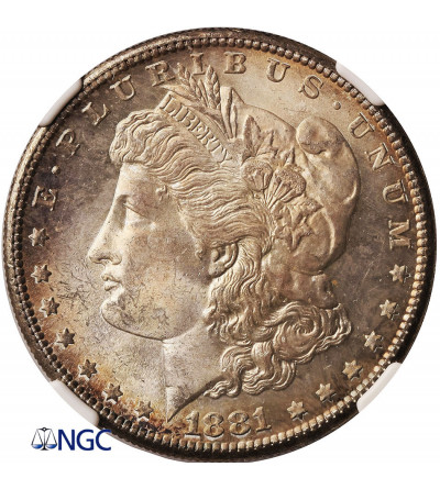USA. Morgan Dollar 1881 S, San Francisco - NGC MS 64