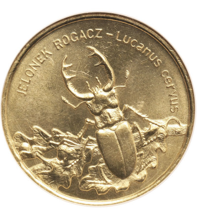 Poland, 2 Zlote 1997, Stag beetle, Box GCN ECC I/I