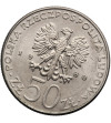 Poland, 50 Zlotych 1980, Kazimierz I Odnowiciel, rotated dies ca. 15 degrees (mint error)