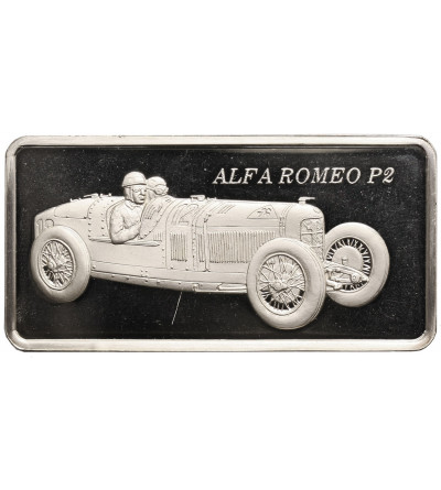 Sztabka kolekcjonerska, 1 Oz (1 uncja) czystego srebra, Ag .999, Alfa Romea P2