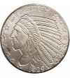 USA. Silver collectors medal, 5 Oz (5 Troy Ounces) Pure Silver, 155,5 g. .999, LIBERTY / Indian Head 1929