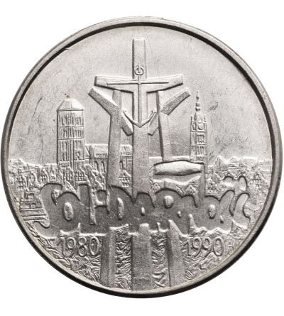 Poland. 100000 Zlotych 1990, Solidarity, var. C (1 Ounce pure Silver)