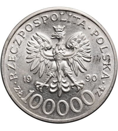 Polska. 100000 złotych 1990, Solidarność, typ C