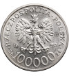 Polska. 100000 złotych 1990, Solidarność, typ C