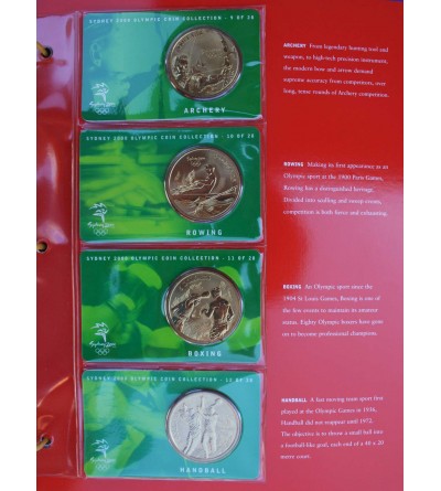 Australia. Zestaw pamiątkowy 28 sztuk x 5 dolarów 1999 (2000), XXVII Igrzyska Olimpijskie Sydney 2000