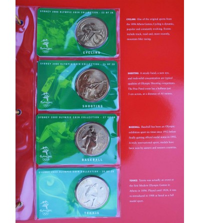 Australia. Commemorative Set 28 pcs. x 5 Dollars 1999 (2000), XXVII Sydney 2000 Olympic Games