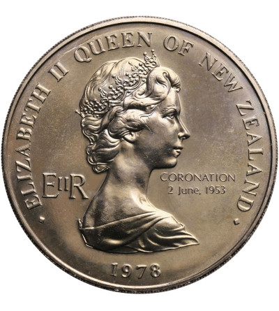 Nowa Zelandia, 1 dolar 1978, 25 rocznica koronacji i otwarcie nowego budynku parlamentu