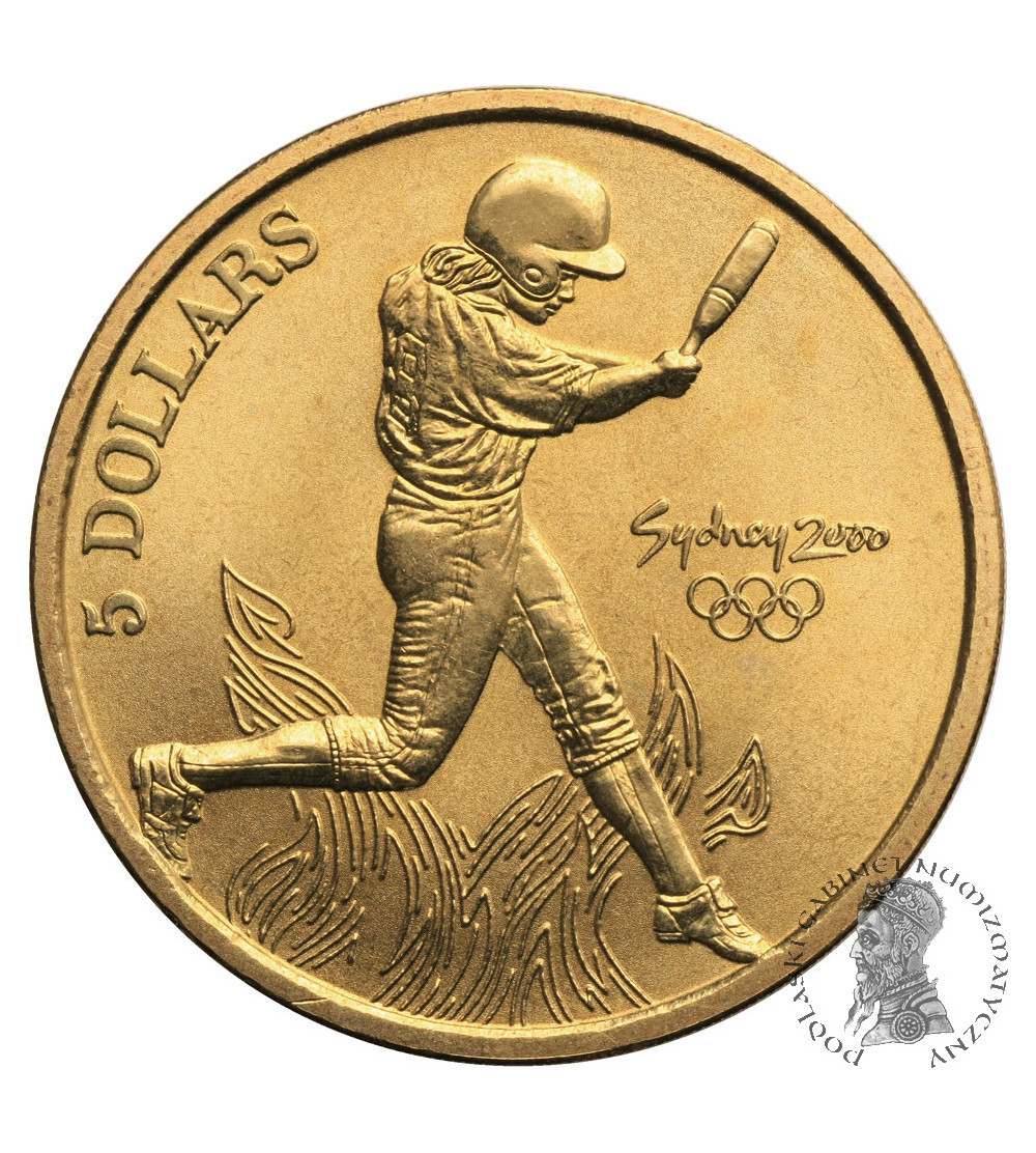 Australia, 5 Dollars 1998 (2000), XXVII Olympic Games Sydney 2000 - Softball,
