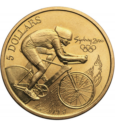 Australia, 5 dolarów 1998 (2000), XXVII Igrzyska Olimpijskie Sydney 2000 - kolarstwo