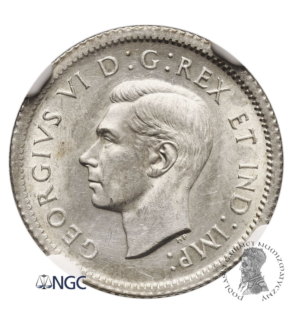 Canada, 10 Cents 1938, George VI - NGC AU 58