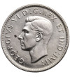 Canada, Dollar 1947, George VI - Pointed 7