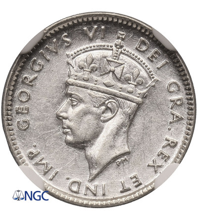 Kanada, Nowa Funlandia. 5 centów 1947 C, Jerzy VI - NGC AU 58