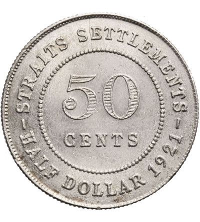 Malaya - Straits Settlements. 50 Cents 1921, George V