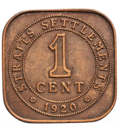 Malaje - Straits Settlements. 1 cent 1920, Jerzy V