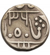 Indie - Partabgarh (Brytyjski Protektorat), Dulep Singh 1825-1864 AD. AR 1/2 rupia AH 1236 rok 45