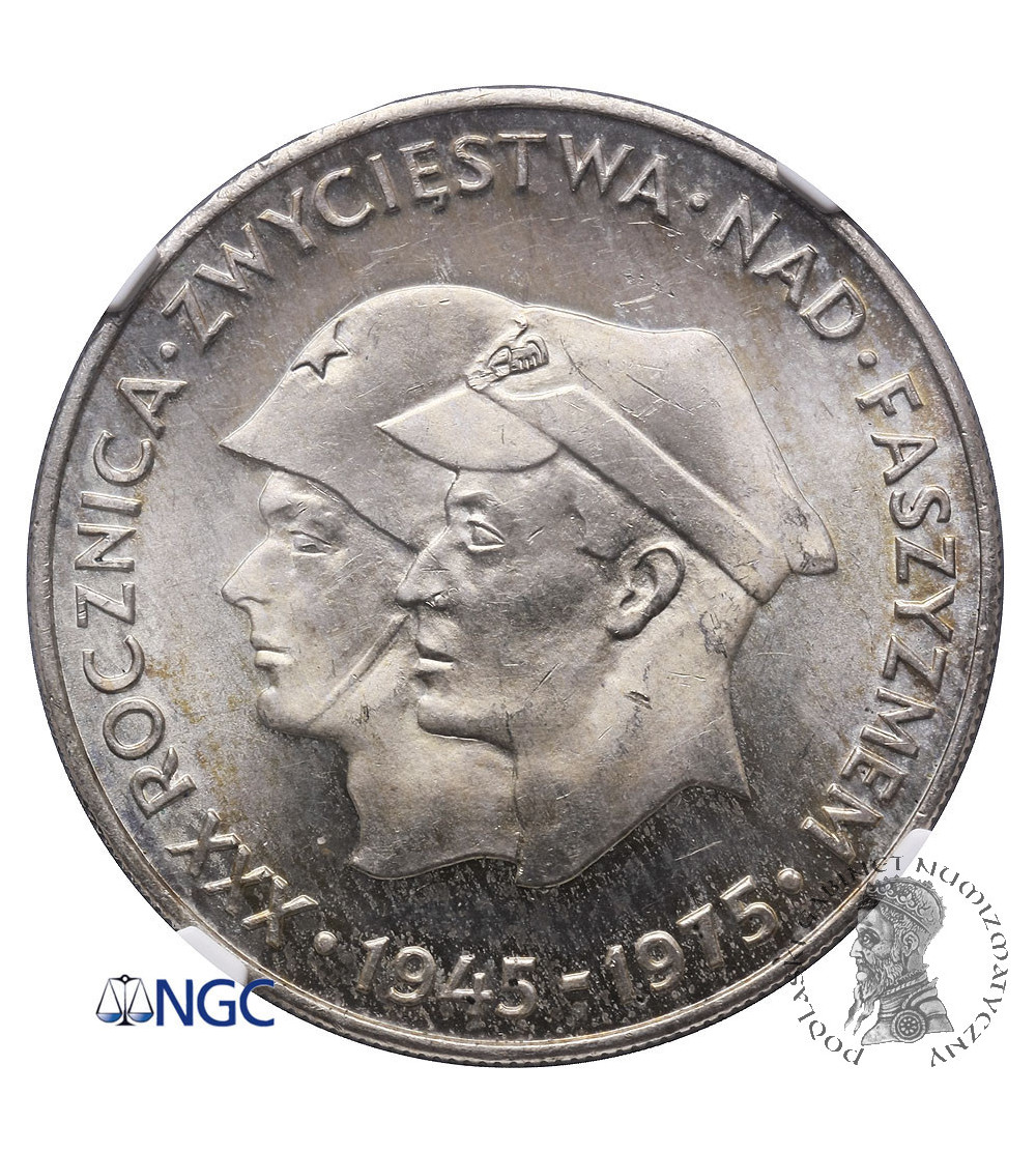 Poland 200 Zlotych 1975 30th Anniversary Victory Of Fascism NGC MS 63