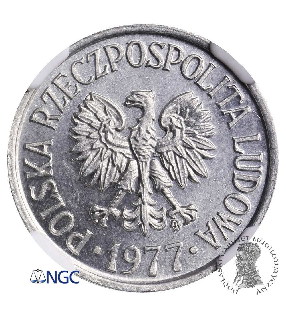 Poland. 20 Groszy 1977, Warsaw mint - NGC MS 62