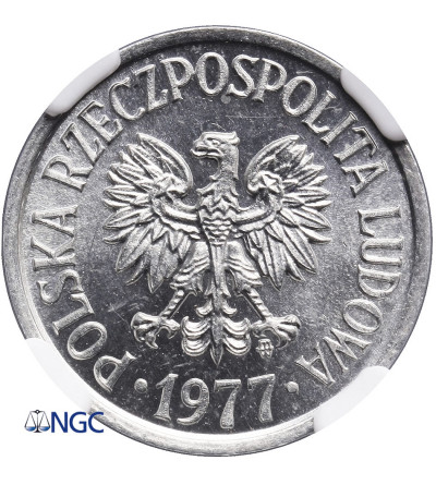 Polska. 20 groszy 1977, Warszawa - NGC MS 63