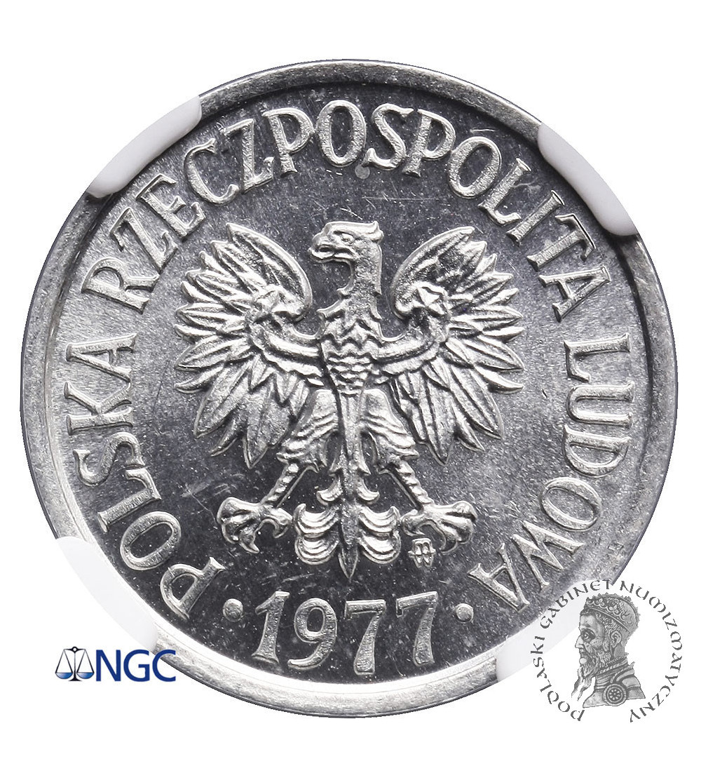 Poland. 20 Groszy 1977, Warsaw mint - NGC MS 63