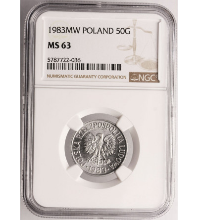 Poland. 50 Groszy 1983, Warsaw mint - NGC MS 63