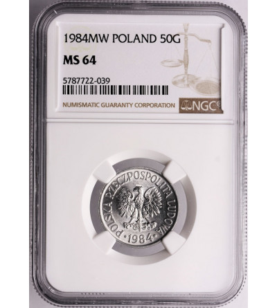 Poland. 50 Groszy 1984, Warsaw mint - NGC MS 64