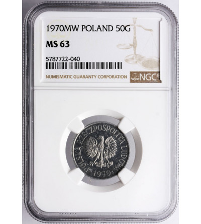 Polska. 50 groszy 1970, Warszawa - NGC MS 63