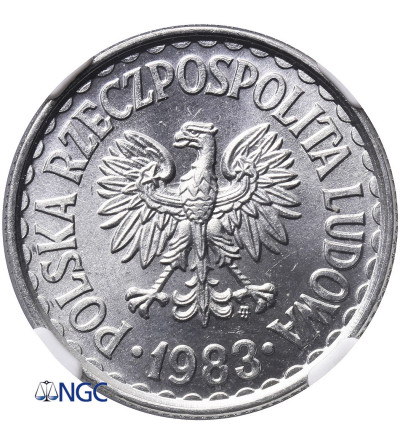 Polska. 1 złoty 1983, Warszawa - NGC MS 65