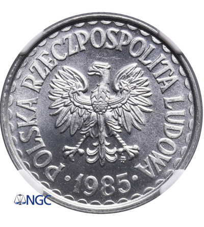 Polska. 1 złoty 1985, Warszawa - NGC MS 64