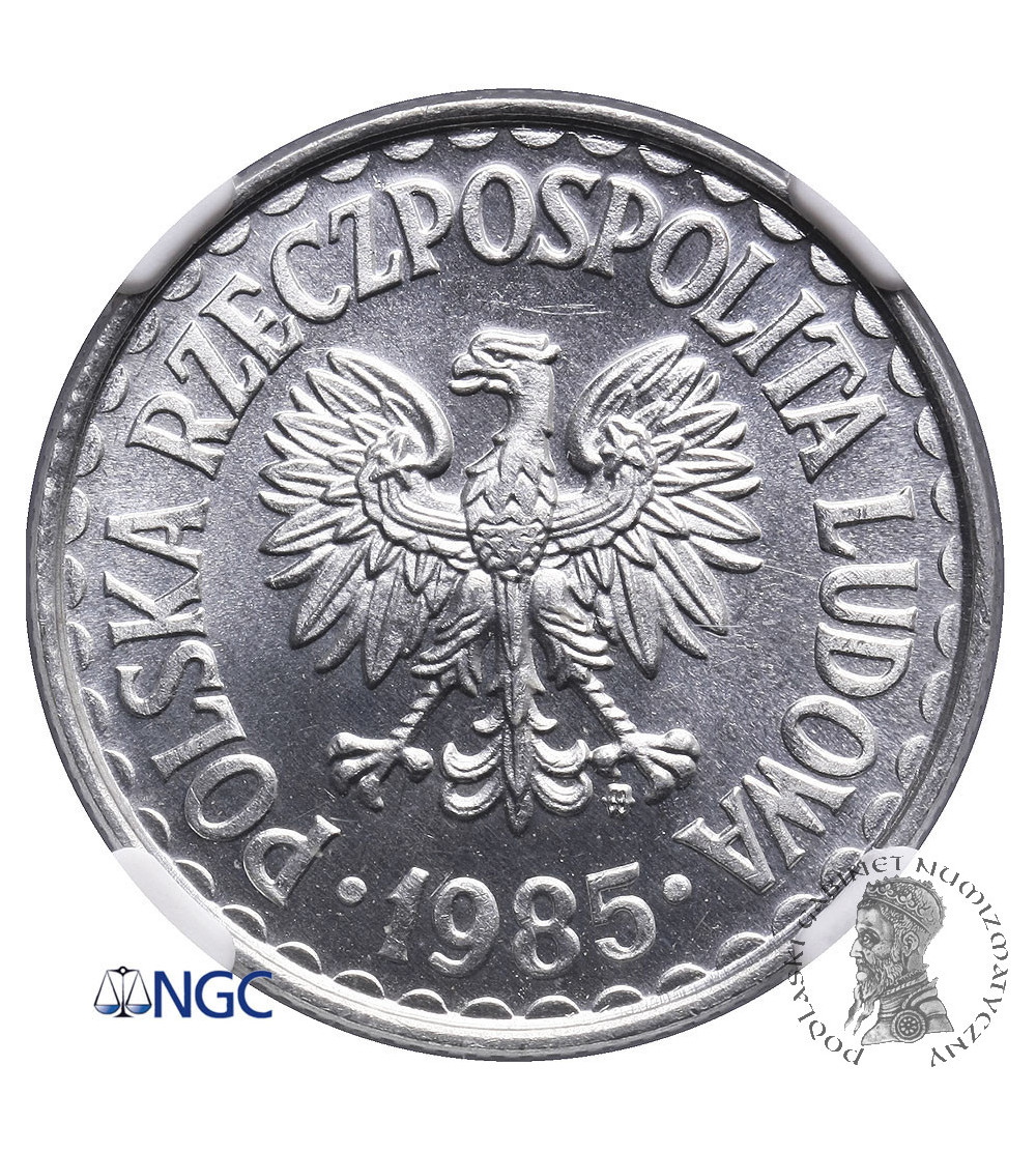 Poland. 1 Zloty 1985, Warsaw mint - NGC MS 64