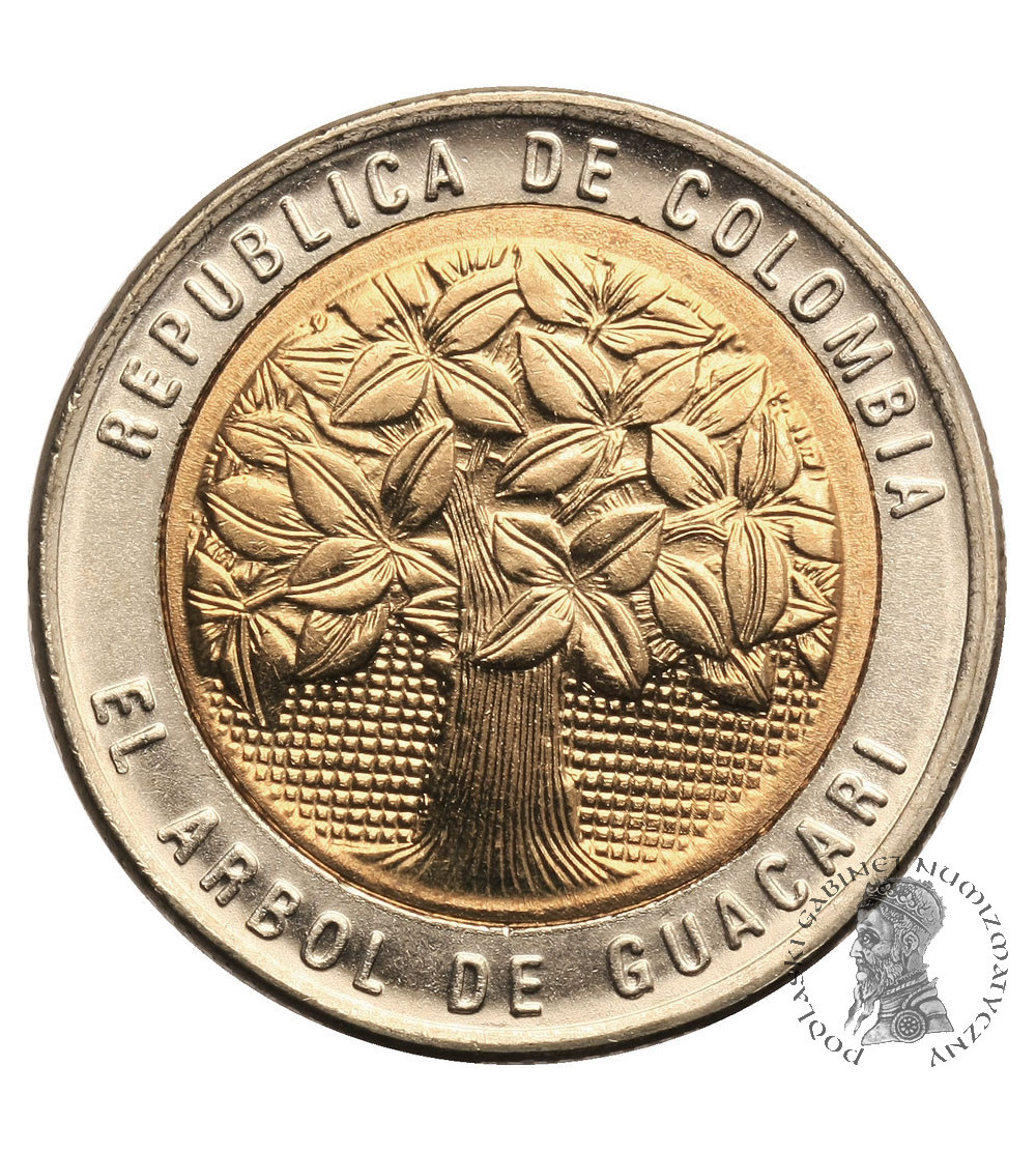 Colombia. 500 Pesos 1996, Guacari tree