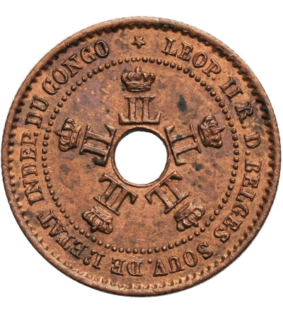 Kongo Belgijskie. 1 Centime 1888 LW, Leopold II 1865-1908