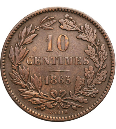 Luxembourg 10 Centimes 1865 A, William III 1849-1890