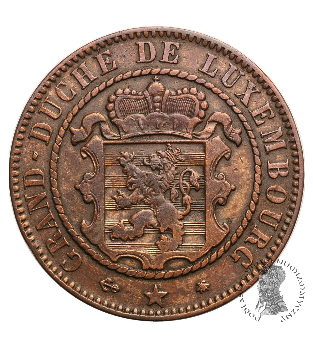 Luxembourg 10 Centimes 1865 A, William III 1849-1890