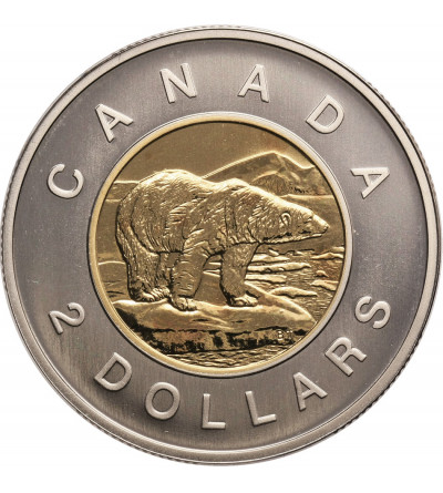 Kanada. 2 dolary 1996, niedźwiedź polarny