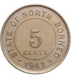 Brytyjskie Północne Borneo. 5 centów 1941 H