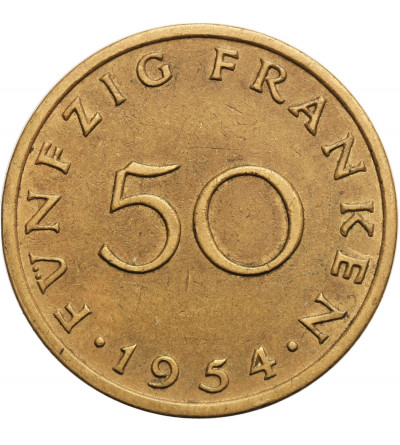Niemcy, Saarland. 50 franków 1954